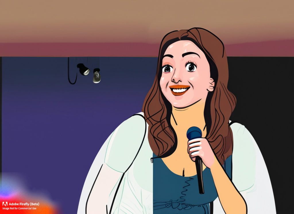 happy and confident singer