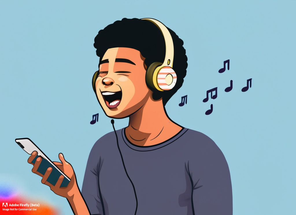 listen and sing along to mimic singing